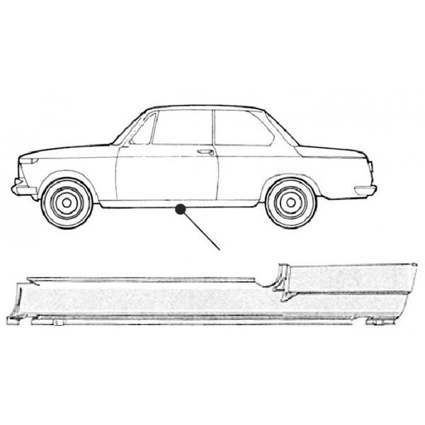 Einstiegsschwellerblech, außen links (202021), BMW 02er (Typ 114, E6, E10, E20)